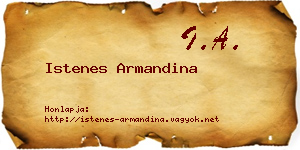 Istenes Armandina névjegykártya